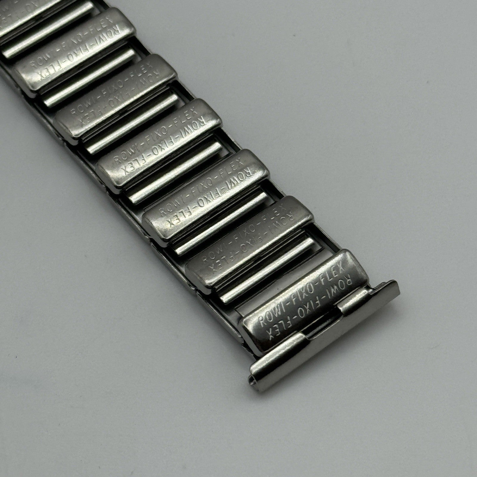 20mm Lug Rowi Fixo Flex Vintage New Old Stock NOS Expandable Strap Blue Silver