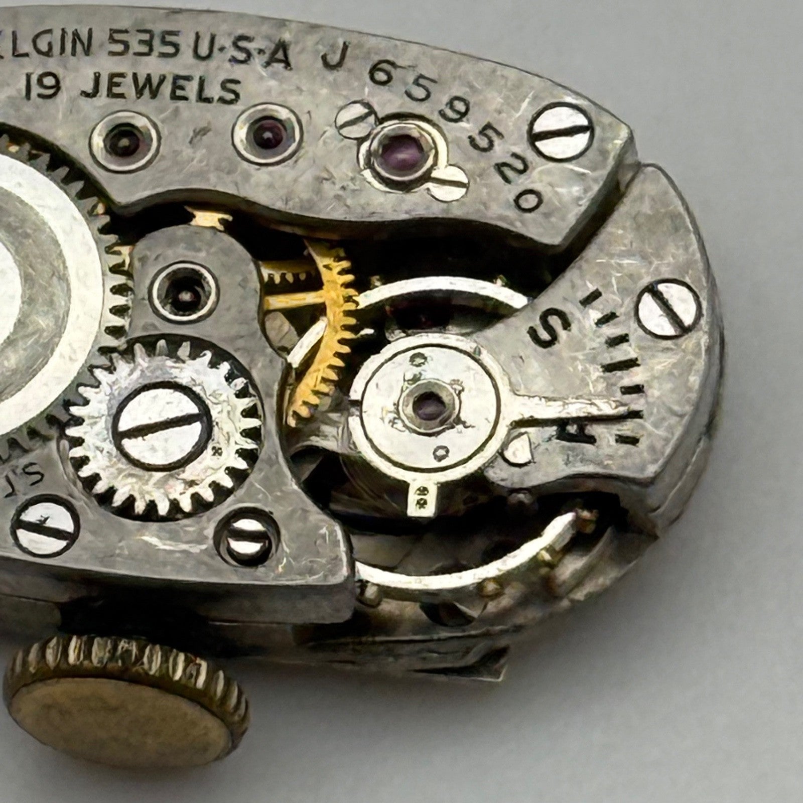 Lady Elgin Grade 535 Model 2 Watch Movement 1948 21/0s American Parts Repair