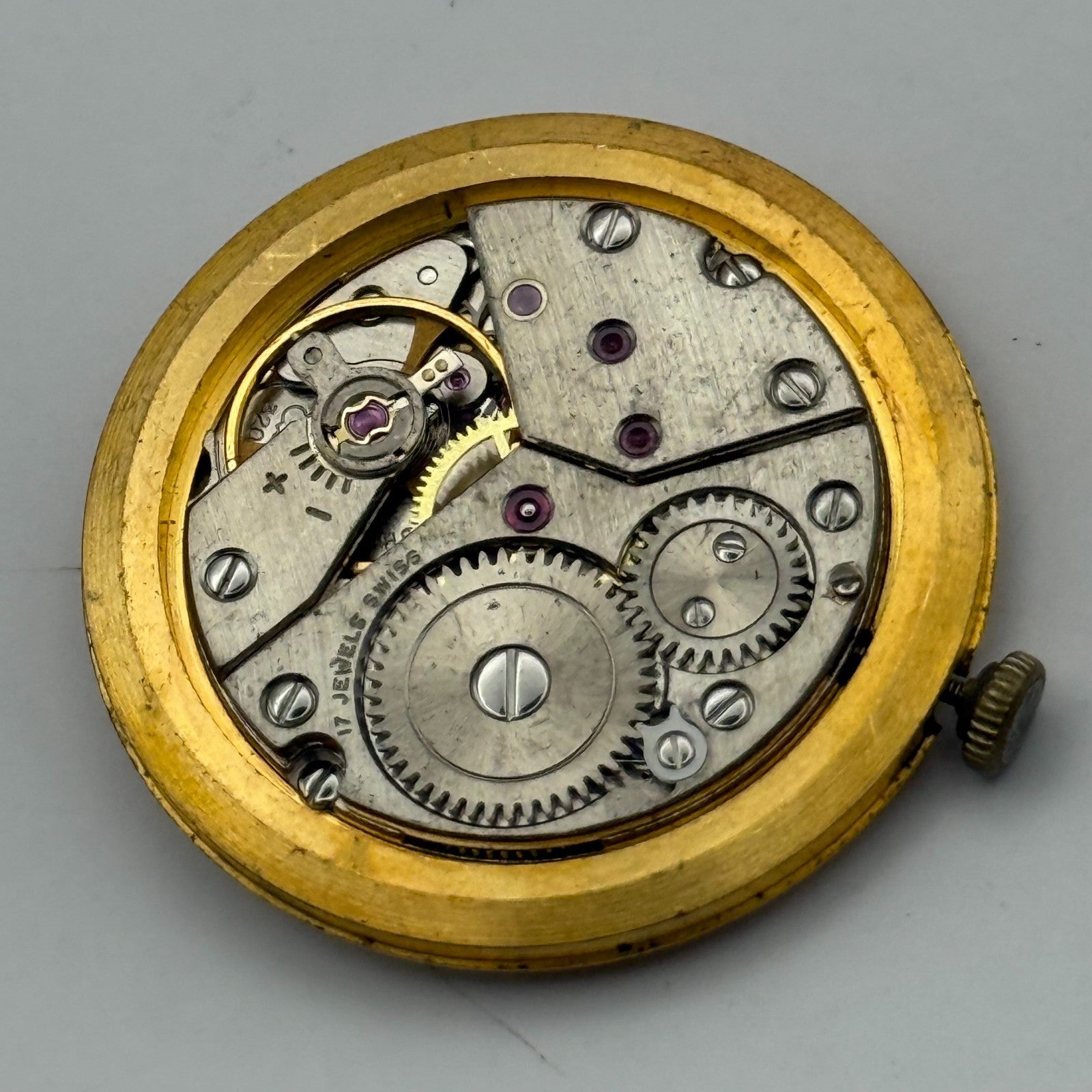 Garrard Peseux 320 Watch Movement Running Manual Wind Vintage Swiss Parts 30.2mm