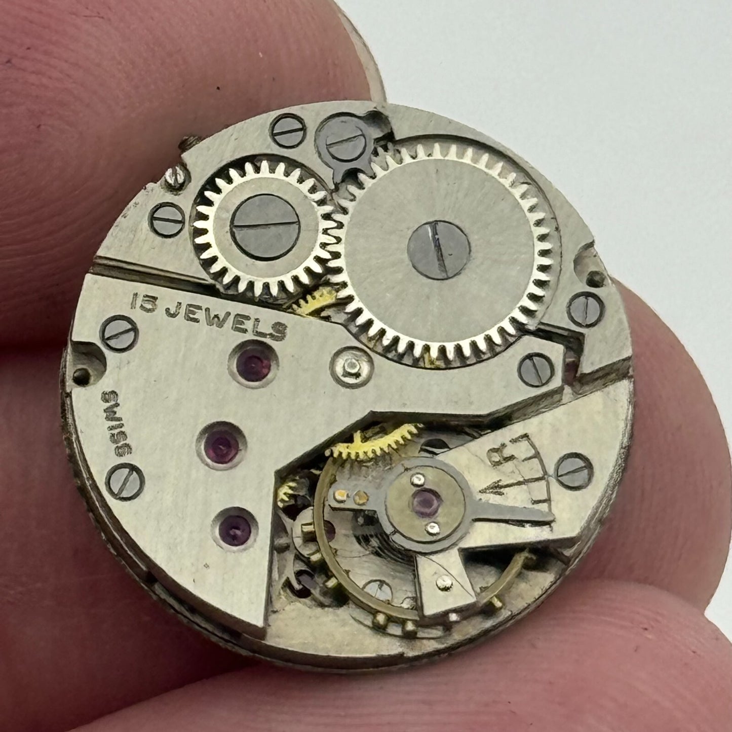 19.7mm Derby D 40 Manual Wind 15 Jewels Watch Movement Swiss Made PARTS SPARES