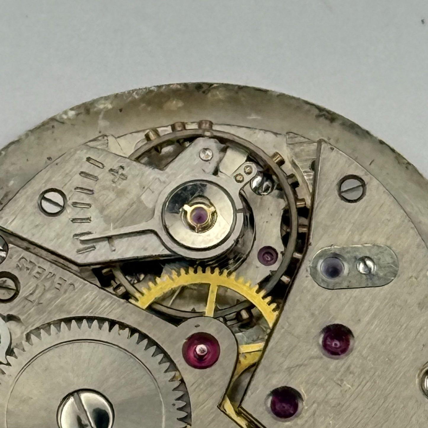 FEF 190 Watch Movement Garrard Manual Wind Vintage Swiss Parts Repair 23.5mm