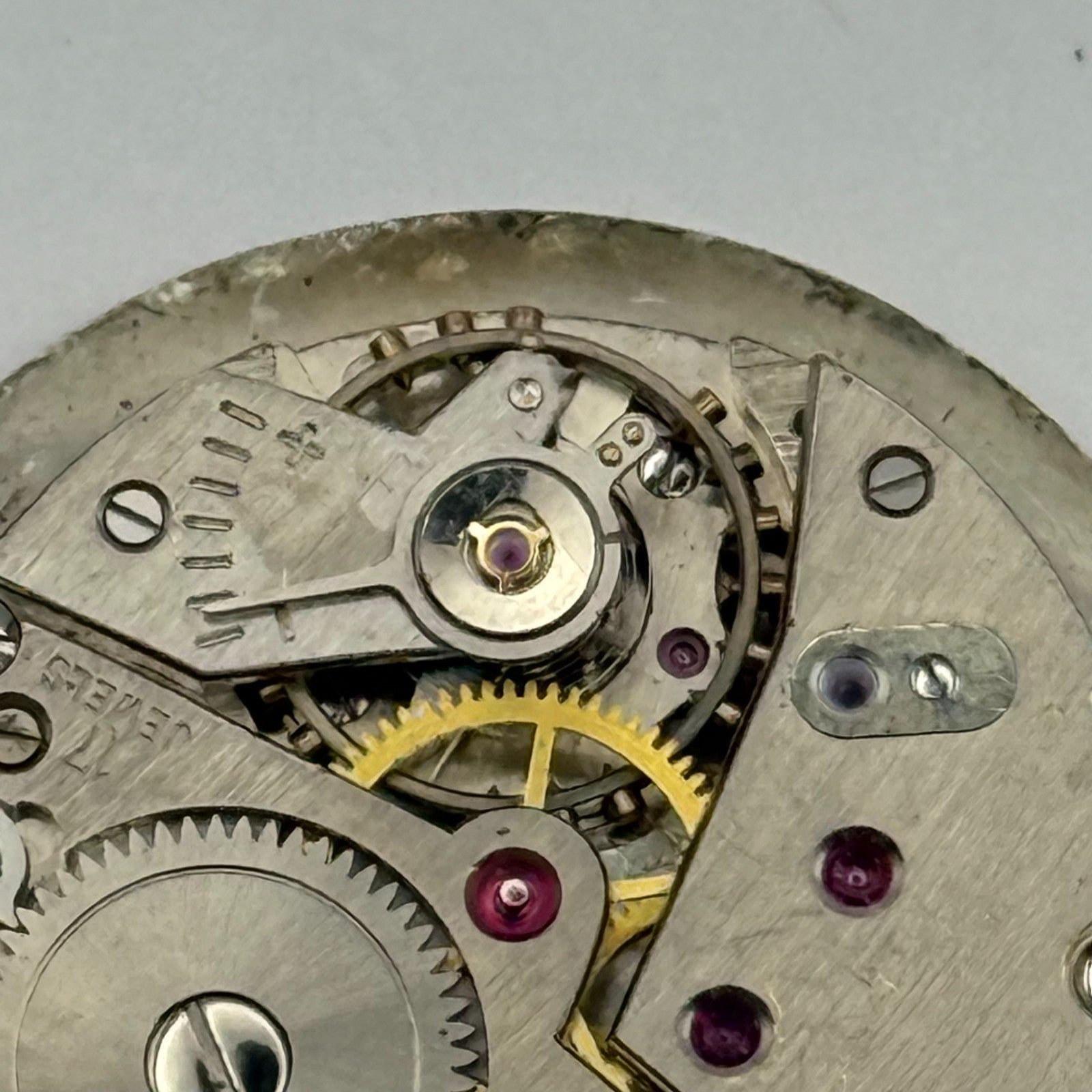 FEF 190 Watch Movement Garrard Manual Wind Vintage Swiss Parts Repair 23.5mm