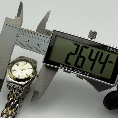2007 Swatch Irony Ladies Quartz Watch Two-Tone Bracelet Swiss 24mm PARTS REPAIR