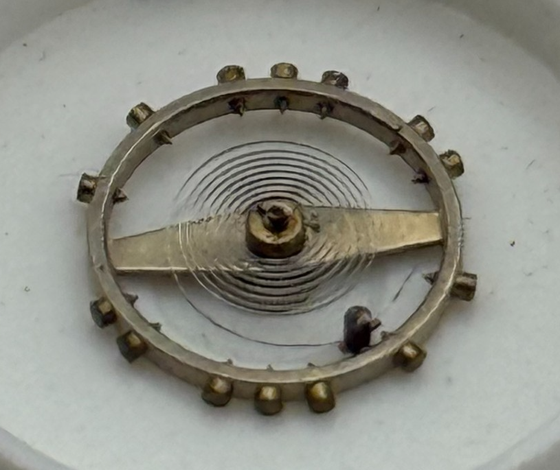 Cupillard 233 Balance Wheel Complete And Spring 10 1/2''' Watch Movement Parts