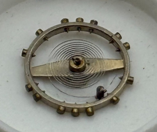 Cupillard 233 Balance Wheel Complete And Spring 10 1/2''' Watch Movement Parts