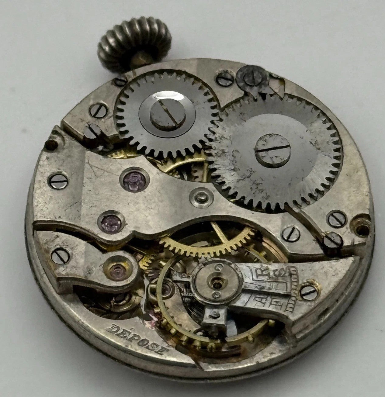 Depose 858 Patent 51482 Trench Watch Movement Manual Wind Vintage Parts 24.8mm