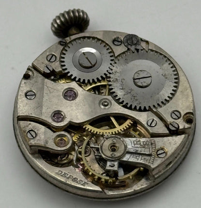 Depose 858 Patent 51482 Trench Watch Movement Manual Wind Vintage Parts 24.8mm