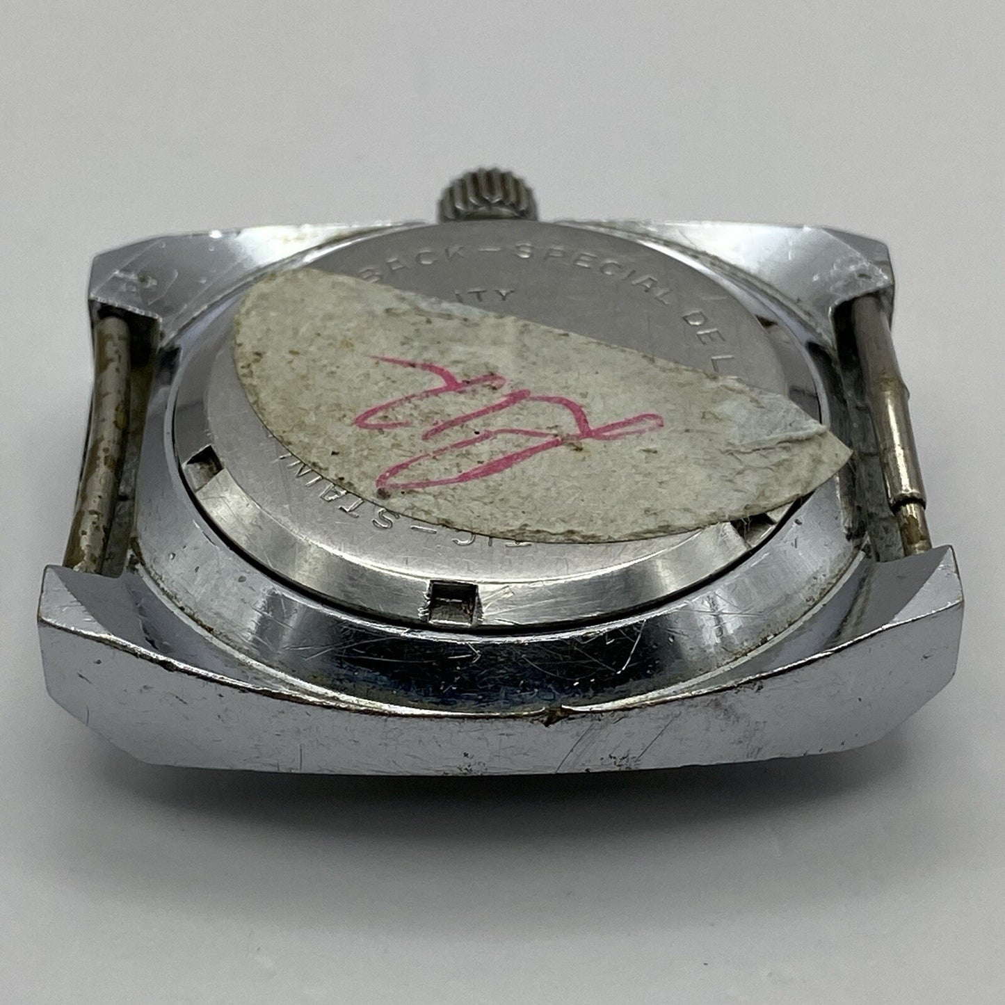 37mm Gents Jowissa De Luxe Large Date Dial Watch Head FOR PARTS TO RESTORE