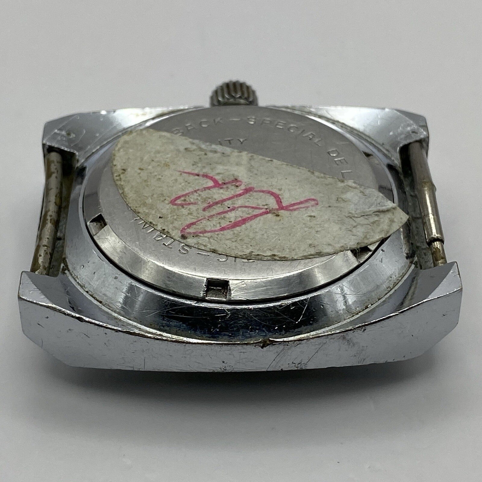 37mm Gents Jowissa De Luxe Large Date Dial Watch Head FOR PARTS TO RESTORE
