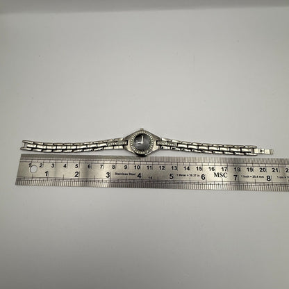 Citron BLC202 Ladies Quartz Watch Black Dial Silver Tone Bracelet Working 21mm