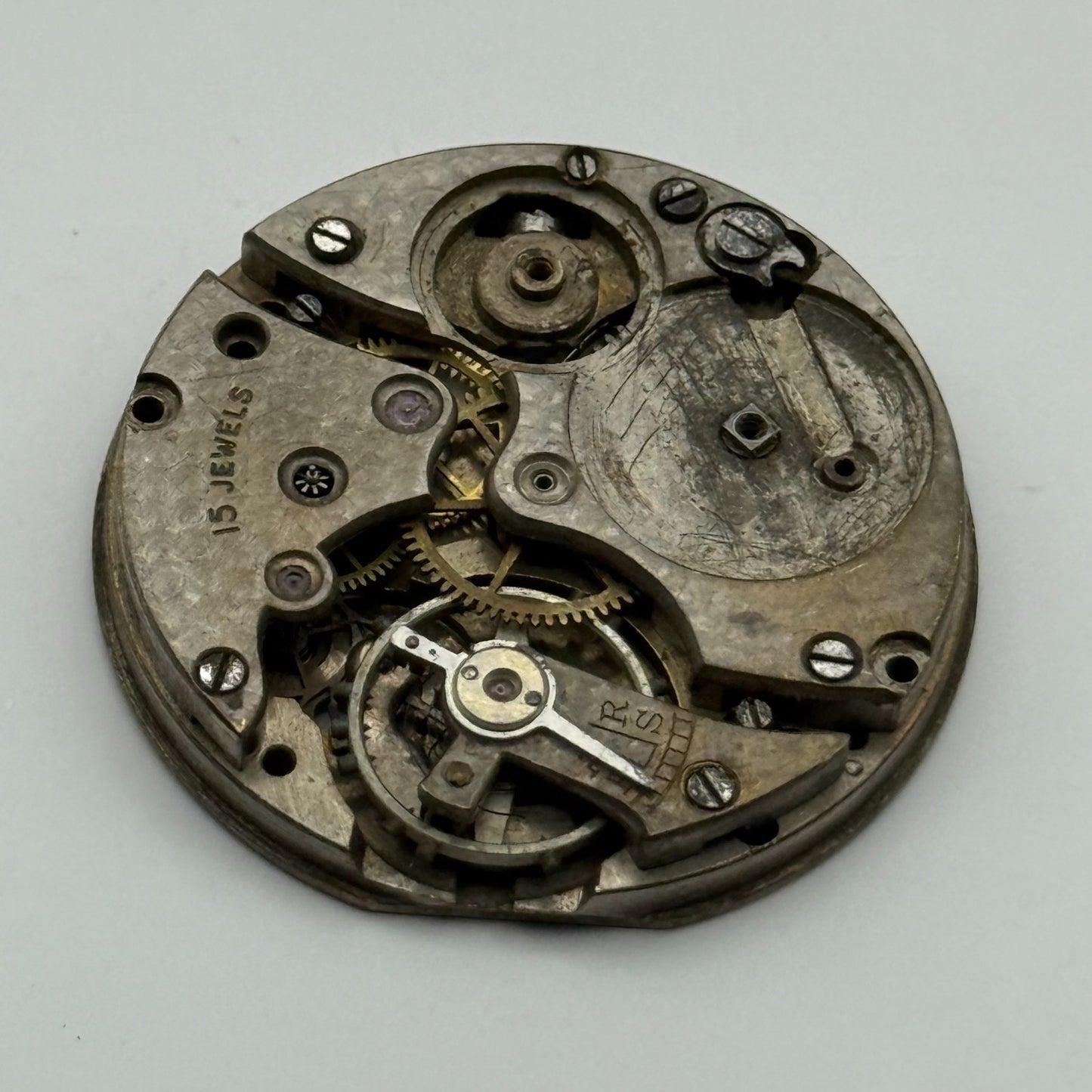 FEF Trench 15 Jewels Watch Movement Manual Wind Vintage Parts Repair 29.5mm