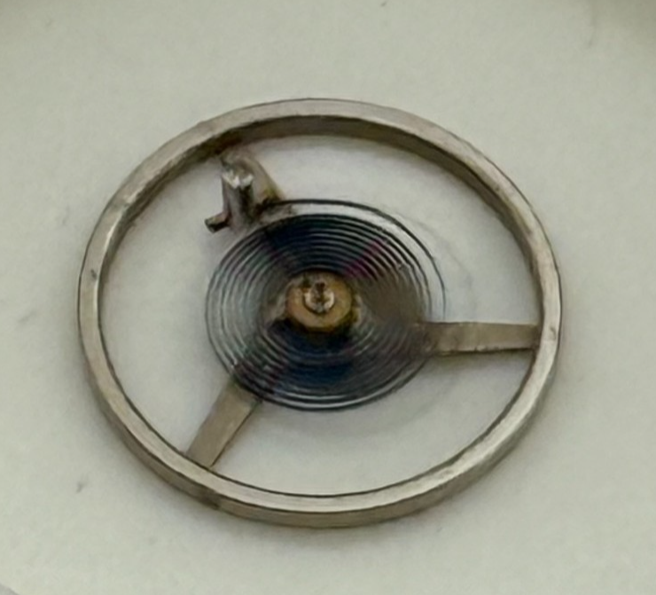ETA 2487 Balance Wheel Complete And Spring Ord + Inca Watch Movement Parts 