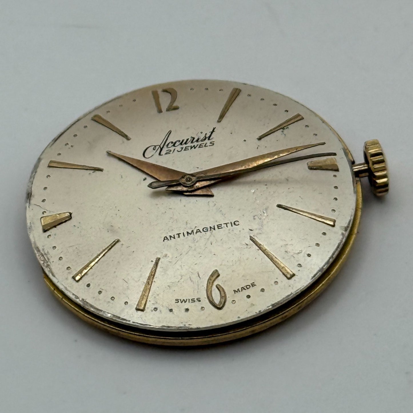 ETA 2390 Watch Movement Accurist Manual Wind Vintage Swiss Parts Repair 29.5mm