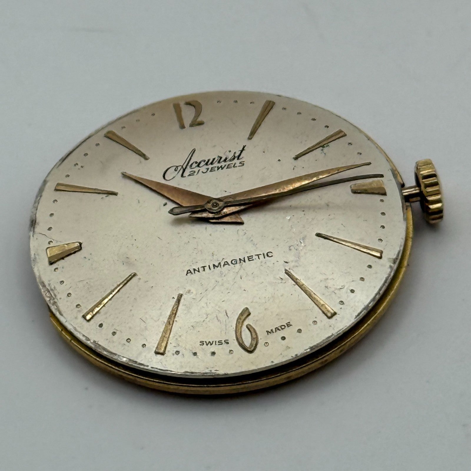 ETA 2390 Watch Movement Accurist Manual Wind Vintage Swiss Parts Repair 29.5mm