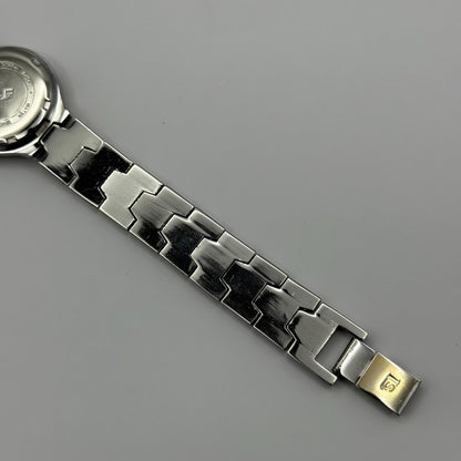 LS Louis Santini Ladies Quartz Watch Two Tone Bracelet Japan Working 24mm