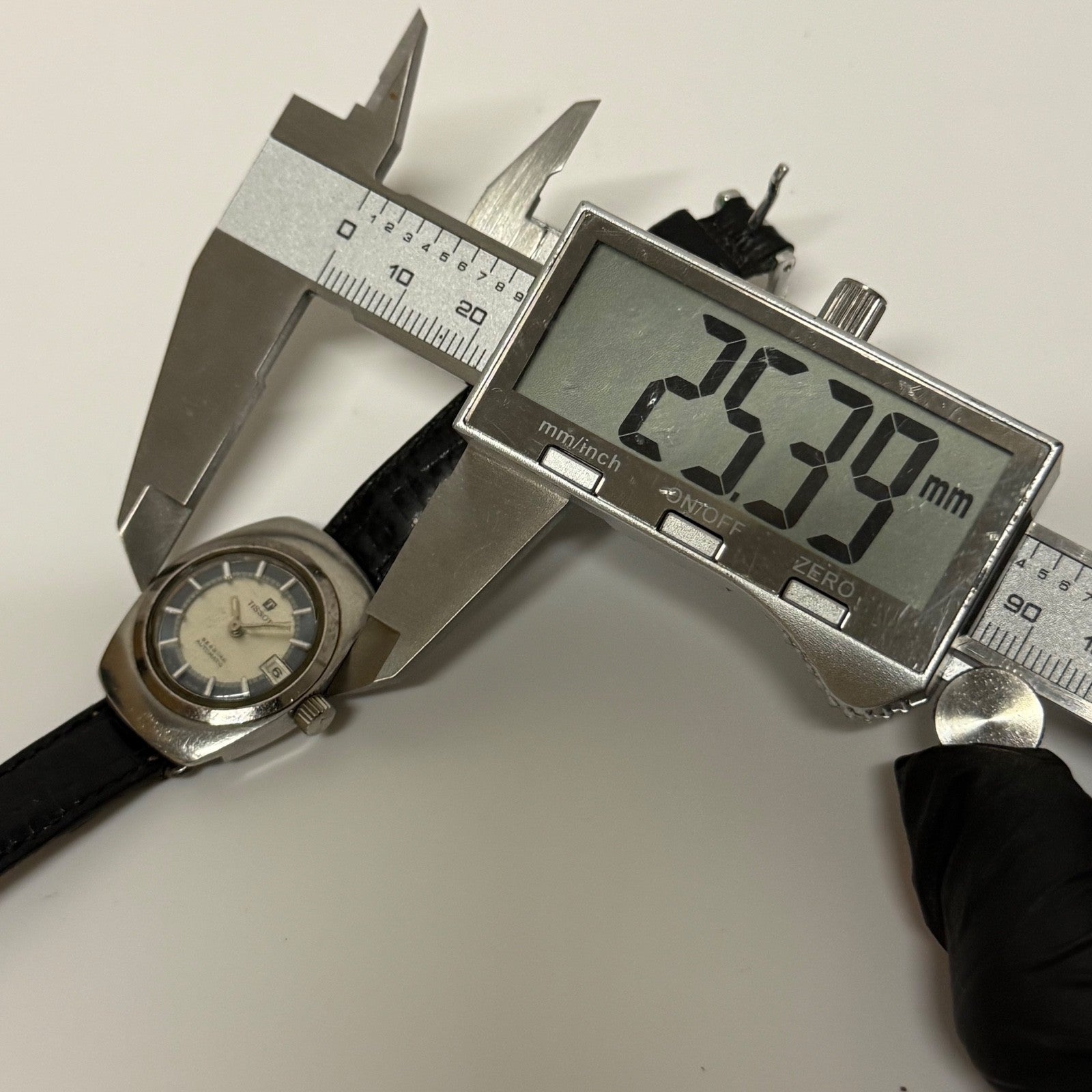 25mm Vintage Tissot Seastar Date Dial Ladies Swiss Stainless Watch PARTS REPAIR