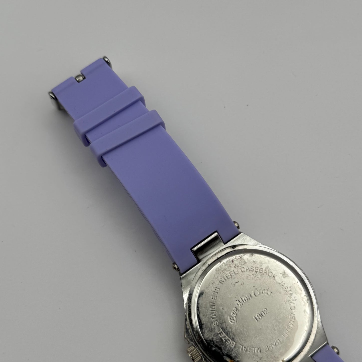 Eve Mon Crois Ladies Quartz Watch Subdial Crystal Accents Japan Working 40mm