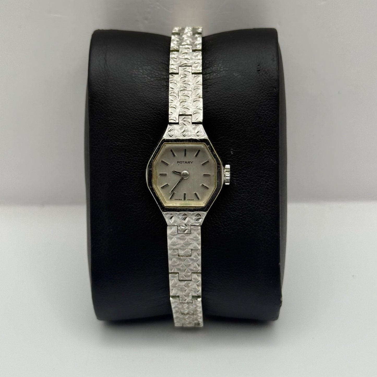 19mm Running Vintage Ladies Rotary Swiss Silver Tone Manual Wind Watch PARTS