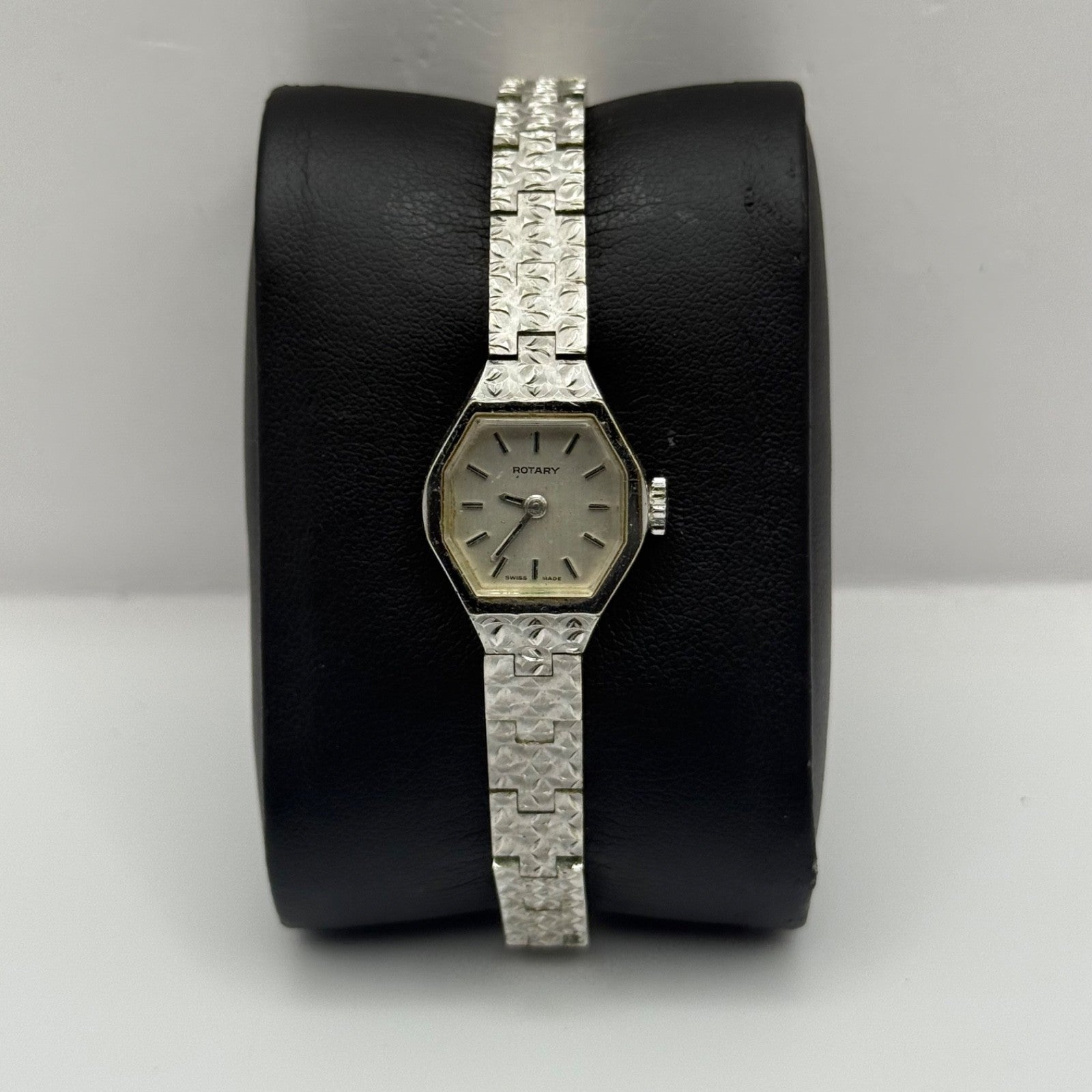 19mm Running Vintage Ladies Rotary Swiss Silver Tone Manual Wind Watch PARTS