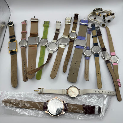 Bundle Of 15 Quartz Watches Job Lot Modern / Vintage Untested Parts / Repair