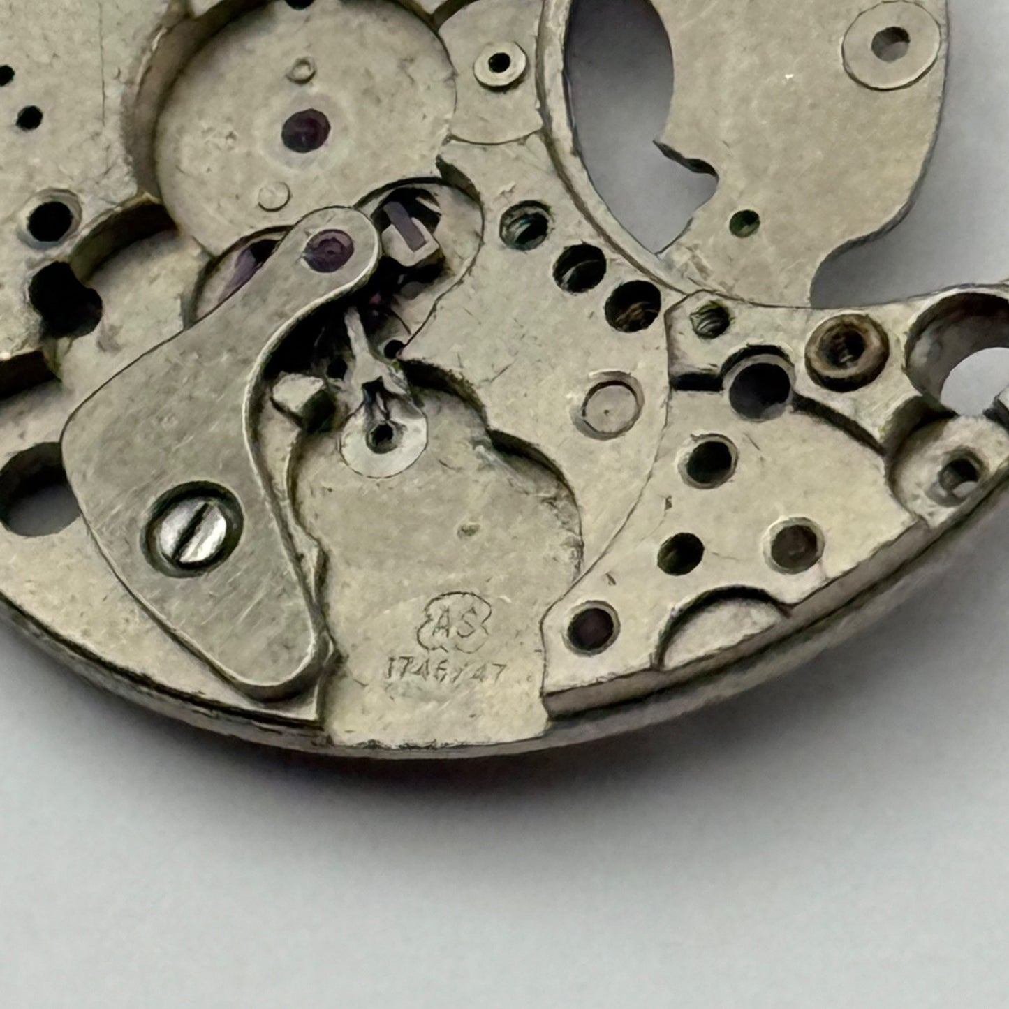 AS 1746/47 Watch Movement Main Plate Manual Wind Vintage Swiss Parts 25.9mm