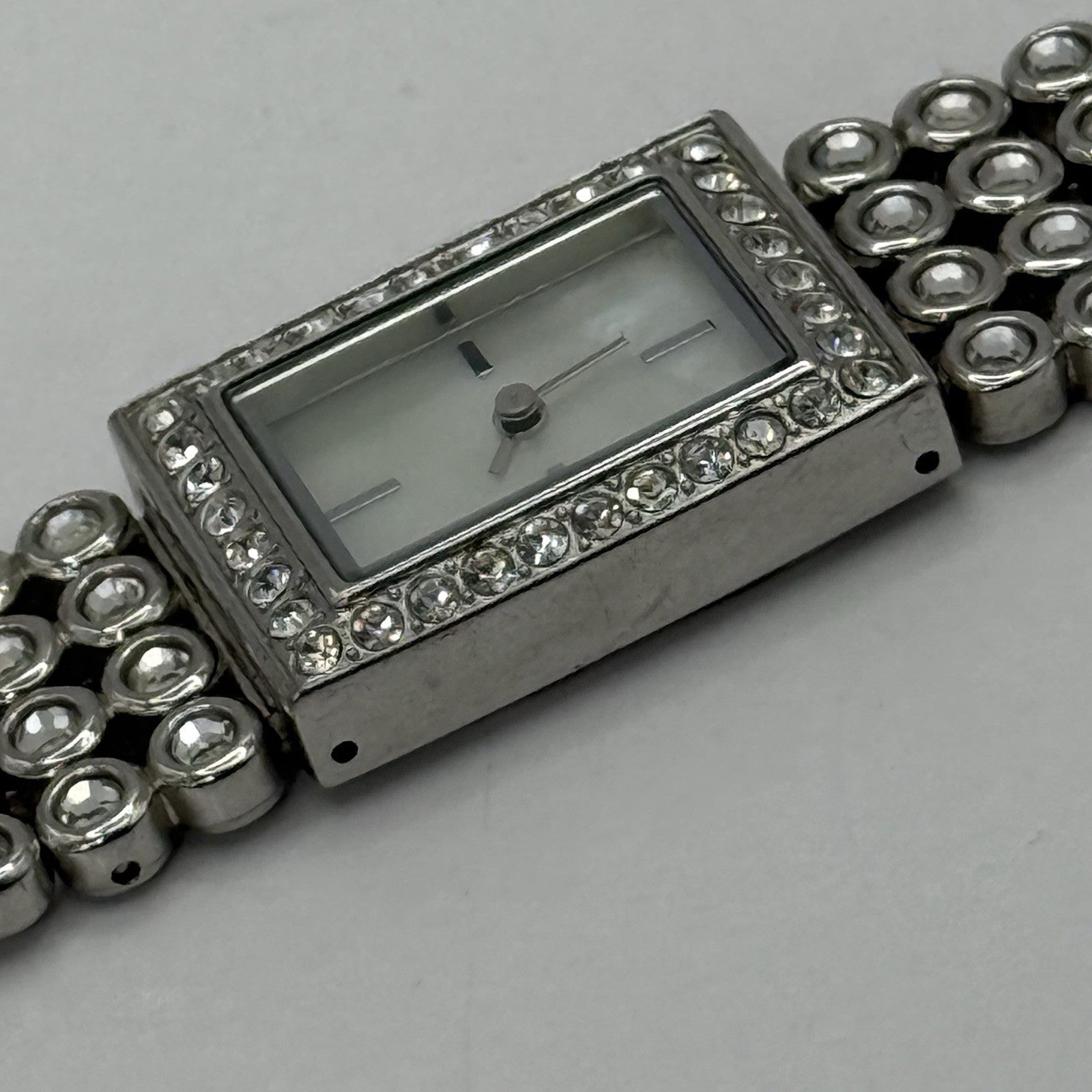 20mm Working Ladies Accessories New Look Silver Tone Jewelled M.O.P Quartz Watch