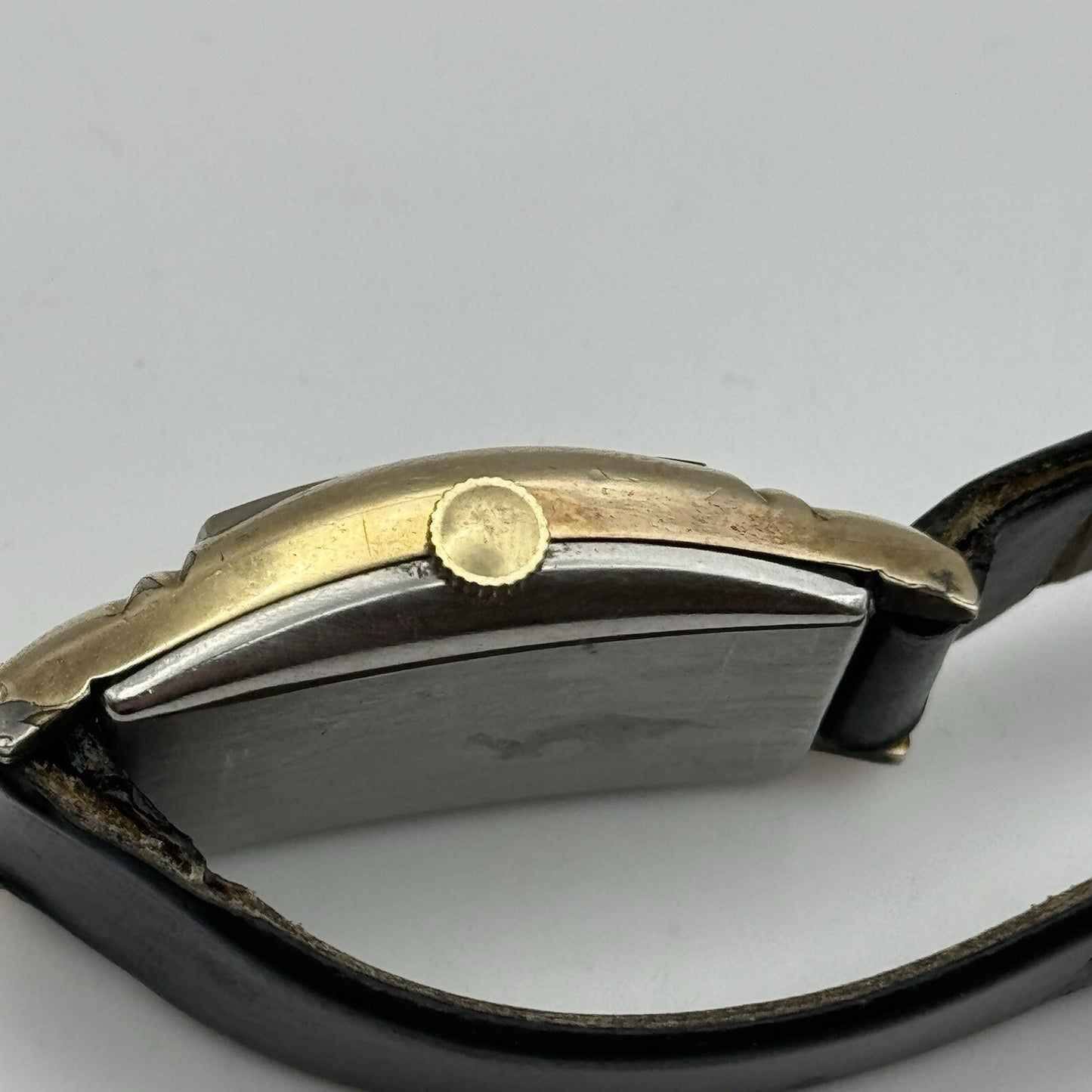 24mm RUNNING Gruen Precision 115 Curved Art Deco Tank Watch Vintage TO RESTORE