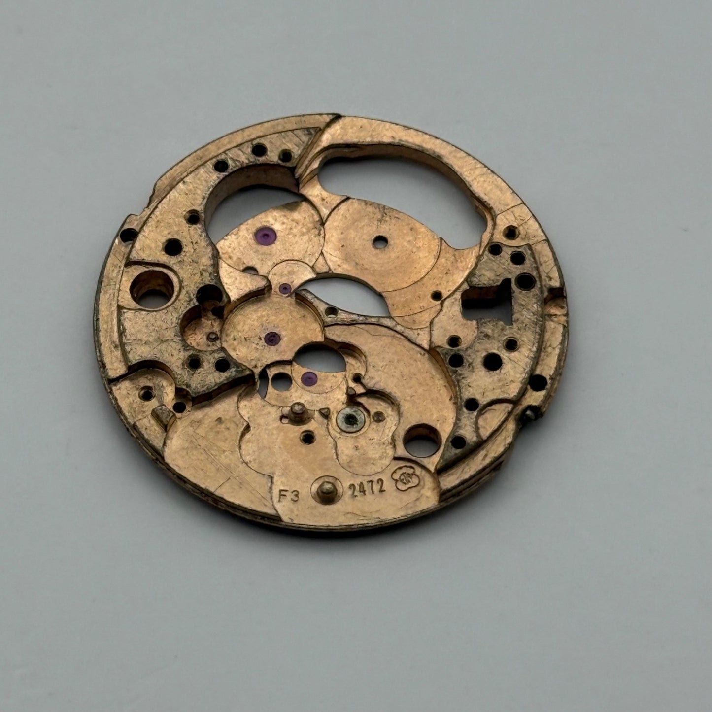 ETA 2472 Watch Movement Main Plate Automatic Vintage Swiss Parts Repair 25.9mm