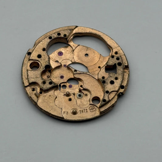 ETA 2472 Watch Movement Main Plate Automatic Vintage Swiss Parts Repair 25.9mm