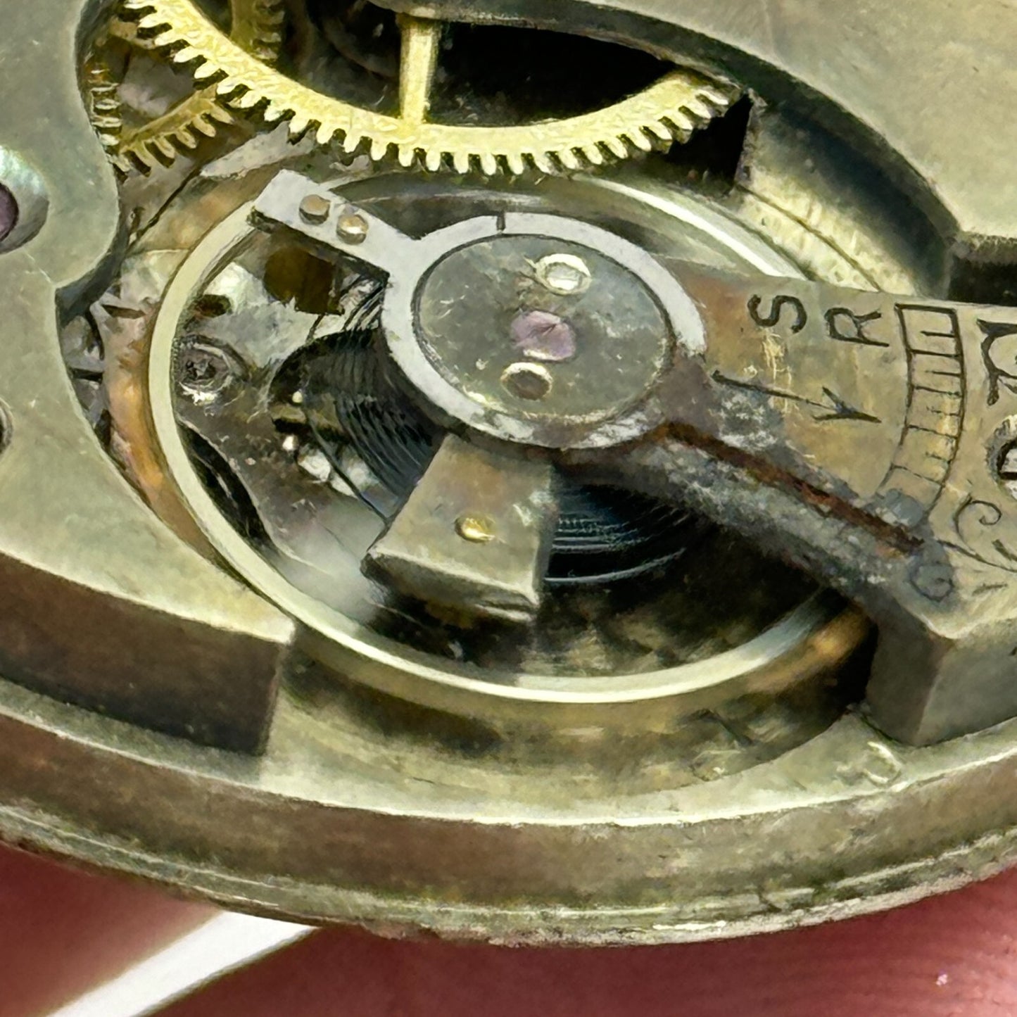 42.9mm Unidentified Swiss 15 Jewels Vintage Pocket Watch Movement PARTS SPARES