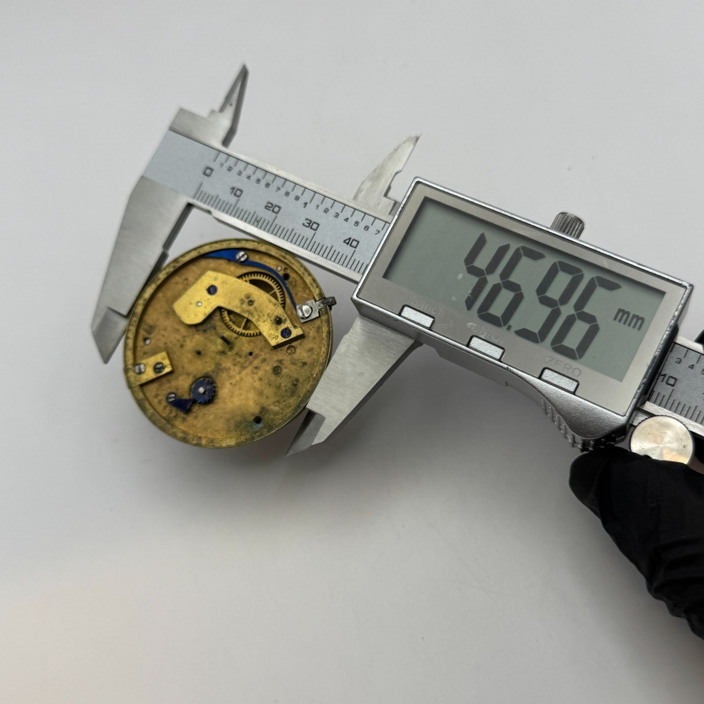 Fusee Pocket Watch Movement Antique English Key Wound Parts Repair Spares 46.9mm