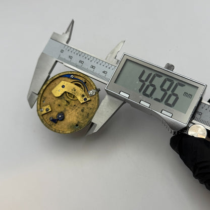 Fusee Pocket Watch Movement Antique English Key Wound Parts Repair Spares 46.9mm