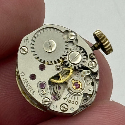 13mm Ladies Anker PUW 1075 Manual Wind Watch Movement 21600 Swiss Vintage PARTS