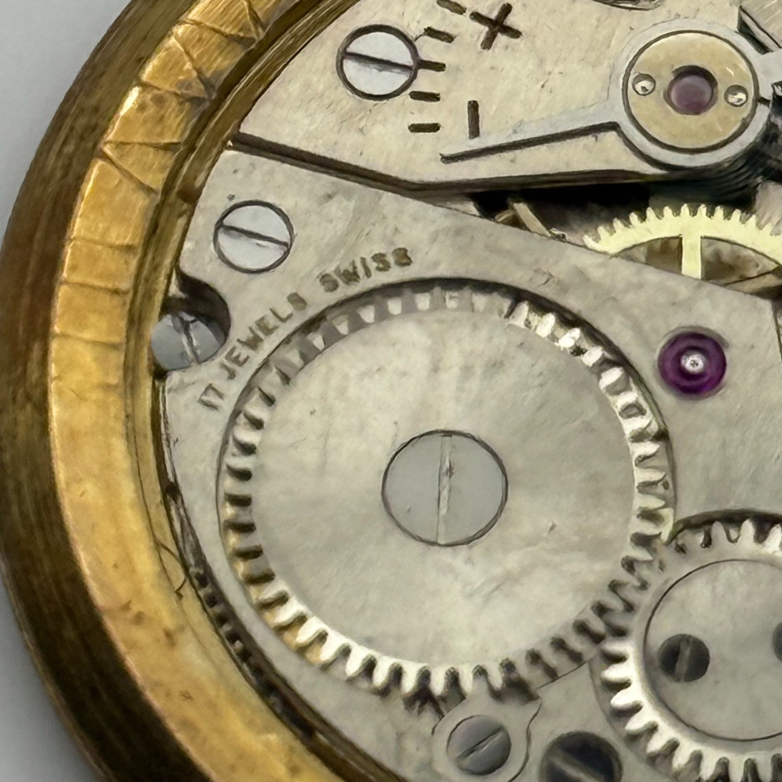 Majex Peseux 320 Watch Movement Manual Wind Vintage Swiss Parts Repair 30.9mm