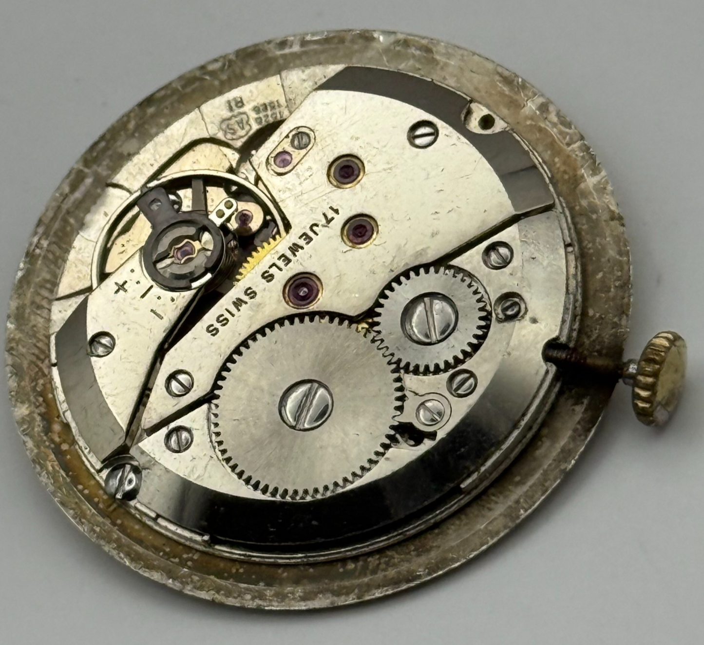 Summit AS 1525 1526 Watch Movement Running Manual Wind Vintage Parts 25.8mm
