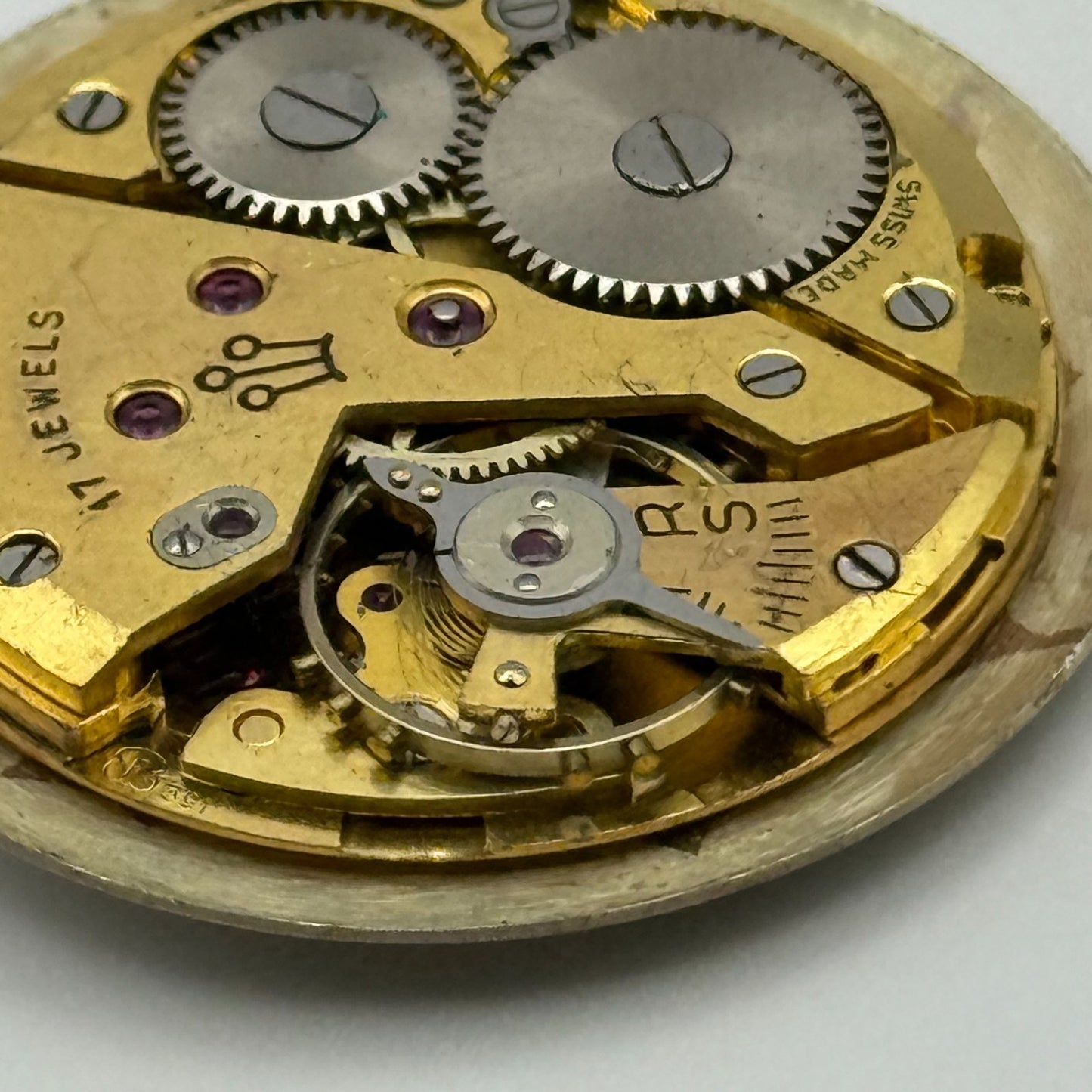 Horus Felsa 391 Watch Movement Manual Wind Vintage Swiss 17 Jewels Parts 26.8mm