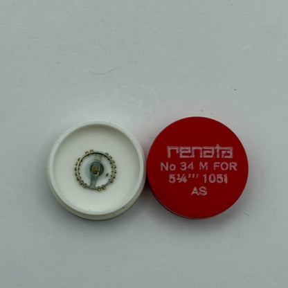 AS 1051 Balance Wheel Complete And Spring 5¼’’’ 34 M Watch Movement Parts NOS