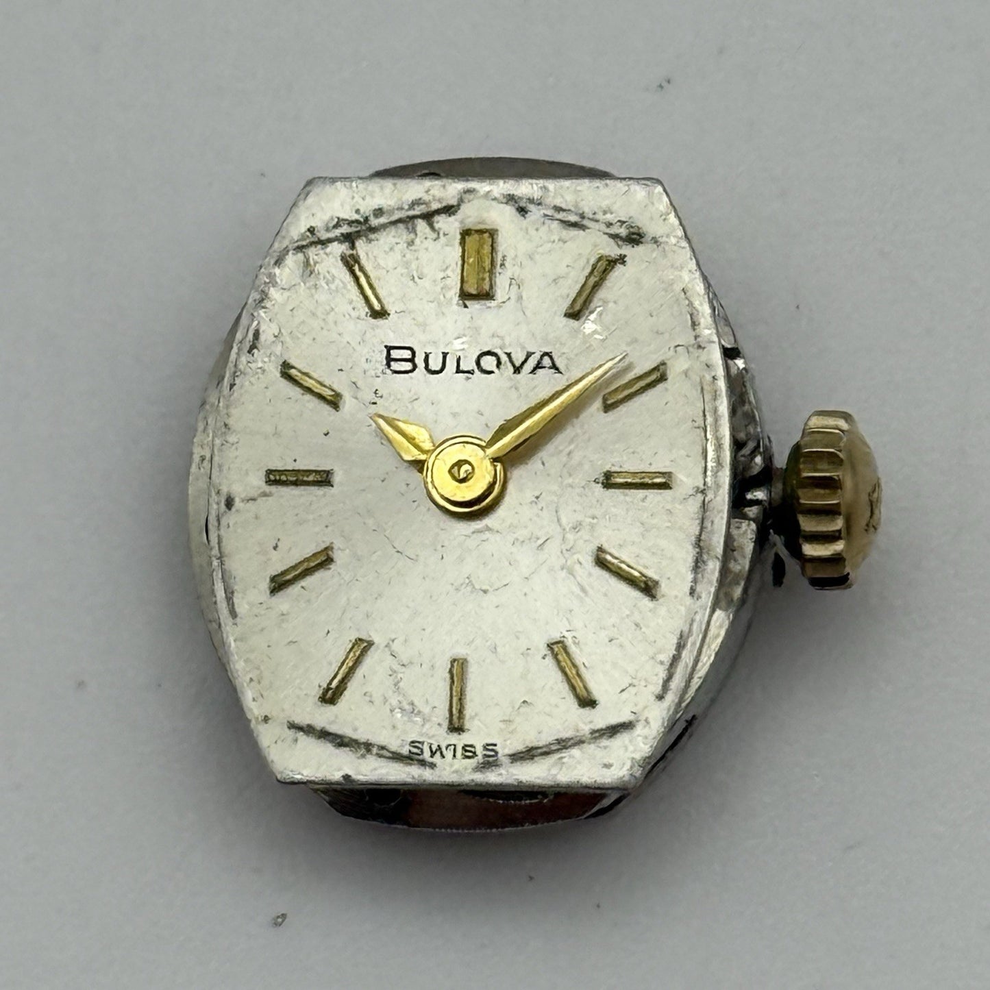 13.2mm Vintage Ladies Bulova 5BA Manual Wind Swiss Watch Movement PARTS REPAIR