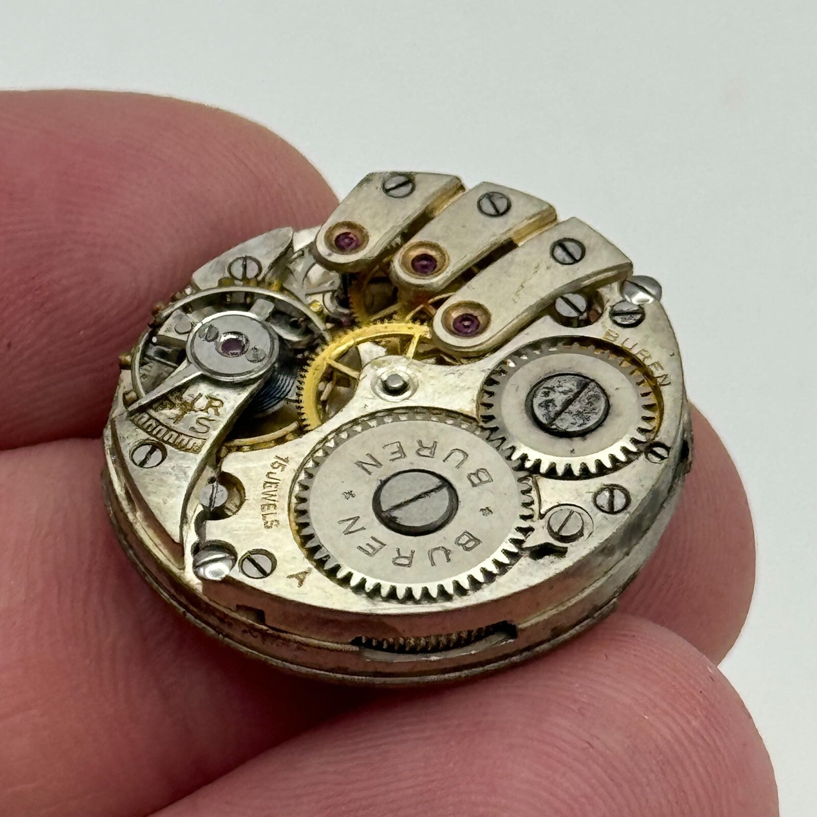 23.6mm Buren A Grand Prix 10 1/2N Manual Wind Swiss Watch Movement PARTS SPARES