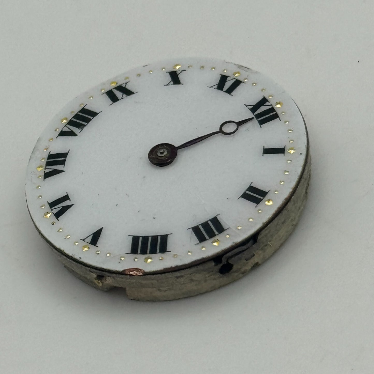 25mm Unidentified Roman Numerals Trench Watch Movement Manual Wind PARTS SPARES
