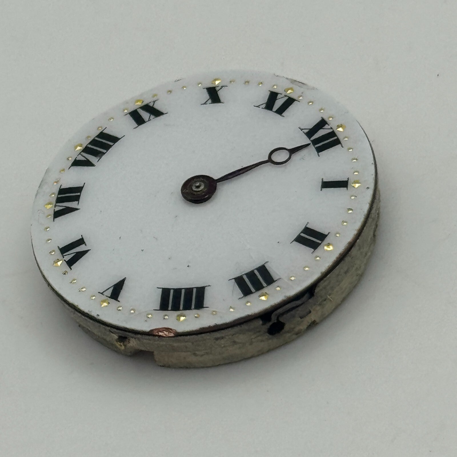 25mm Unidentified Roman Numerals Trench Watch Movement Manual Wind PARTS SPARES