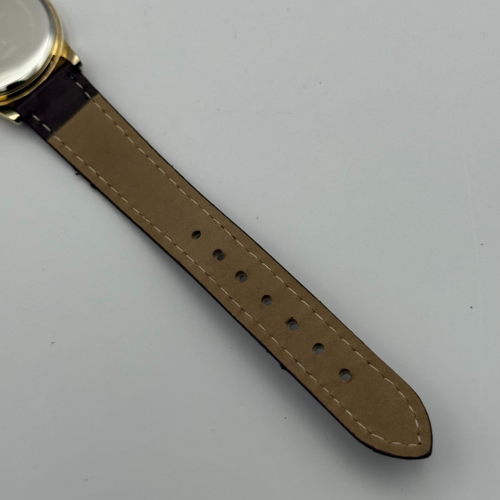 Infinite Ladies Quartz Watch Mother of Pearl Dial Brown Strap Japan Working 31mm