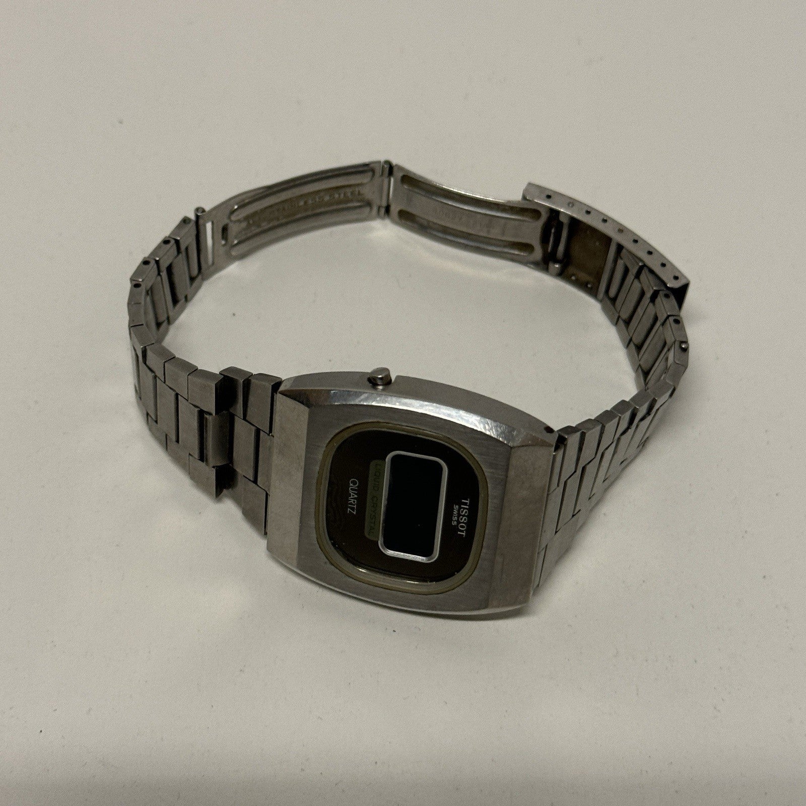 37mm Tissot 2040 Liquid Crystal 40626 - 2144 Quartz LCD Vintage Watch FOR PARTS