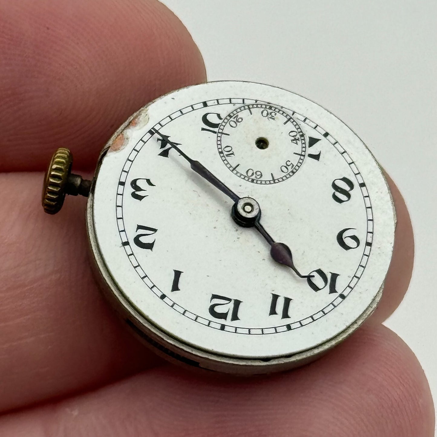 23.6mm Running Unidentified High Grade Trench Watch Movement Manual Wind PARTS