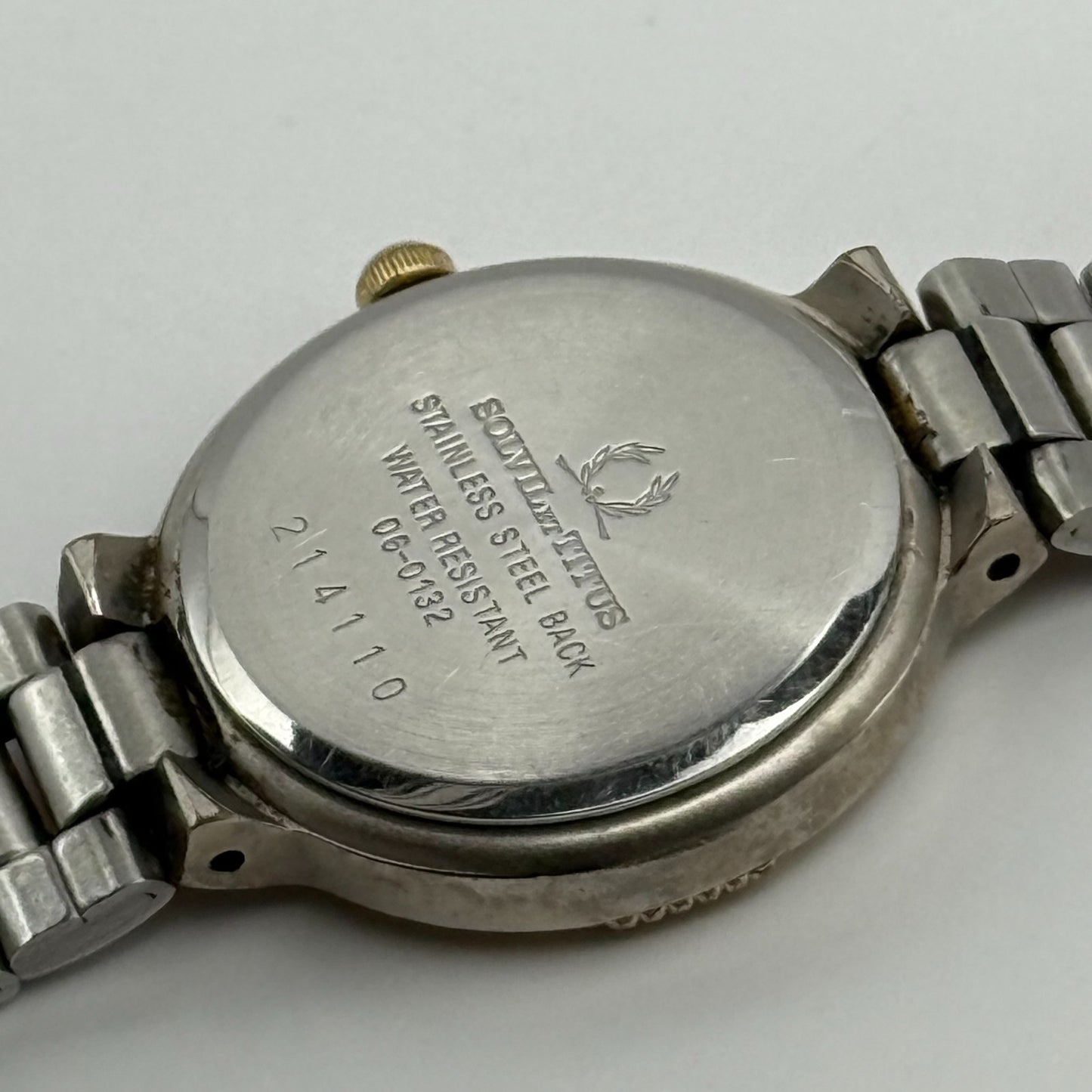 Solvil Et Titus Ladies Quartz Watch Date Dial Two Tone Bracelet Working 25mm