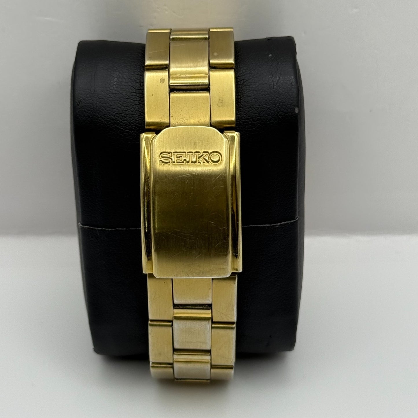 Seiko Mens Quartz Watch 7N43-9070 Gold Tone Bracelet Japan 36mm PARTS REPAIR