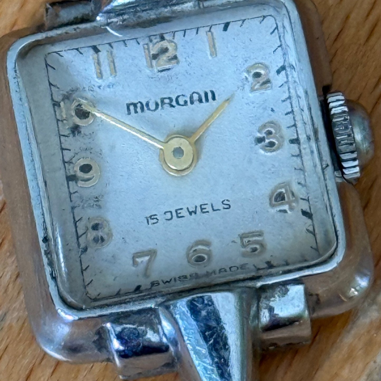 19mm Running Vintage Morgan Basis Watch 15 Jewels Manual Wind FOR PARTS / REPAIR