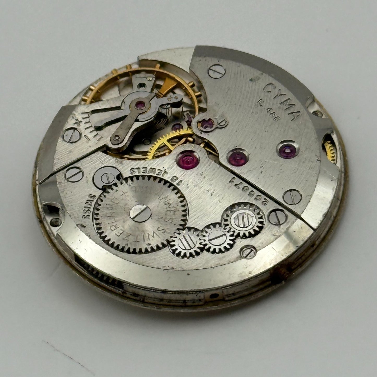 Cyma R.486 Watch Movement J W Benson Manual Wind Vintage Swiss Parts Repair 30mm
