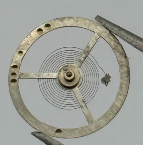 EB 1553 Balance Wheel Complete And Spring 10 1/2’’’ 466 Watch Movement Parts NOS