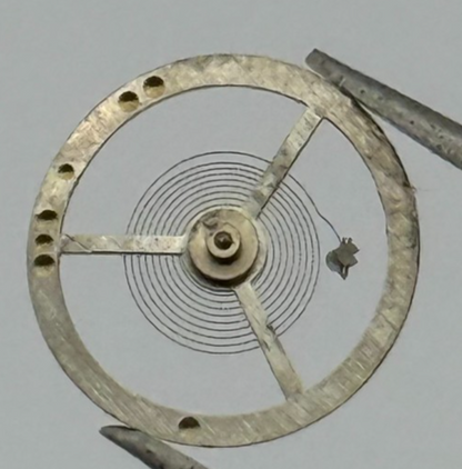 EB 1553 Balance Wheel Complete And Spring 10 1/2’’’ 466 Watch Movement Parts NOS